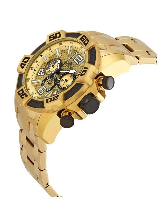 NWT Invicta Pro Diver Gold Dial Chronograph Men\'s Watch